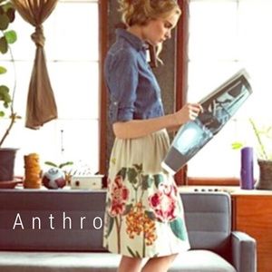 Anthropologie Meadow Rue blooming skirt